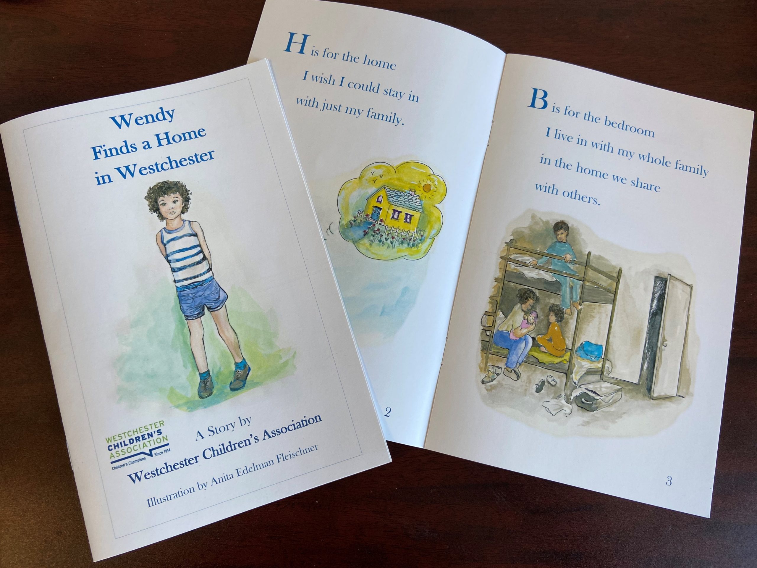 Slideshow of behind the scenes photos of WCA's first children's book on homelessness