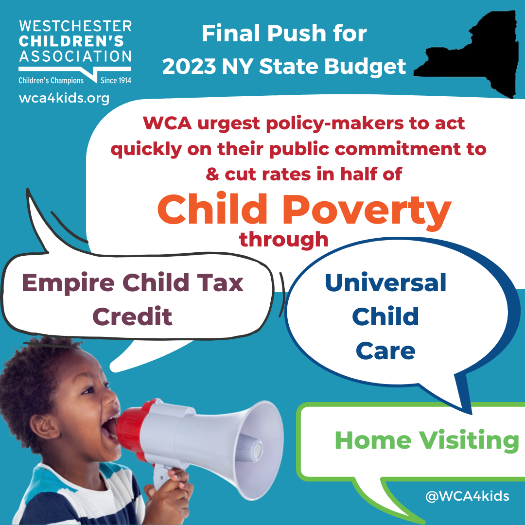 WCA eBulletin #23 - 2023 NYS Budget final push on key issues - Westchester  Children's Association - WCA4kids