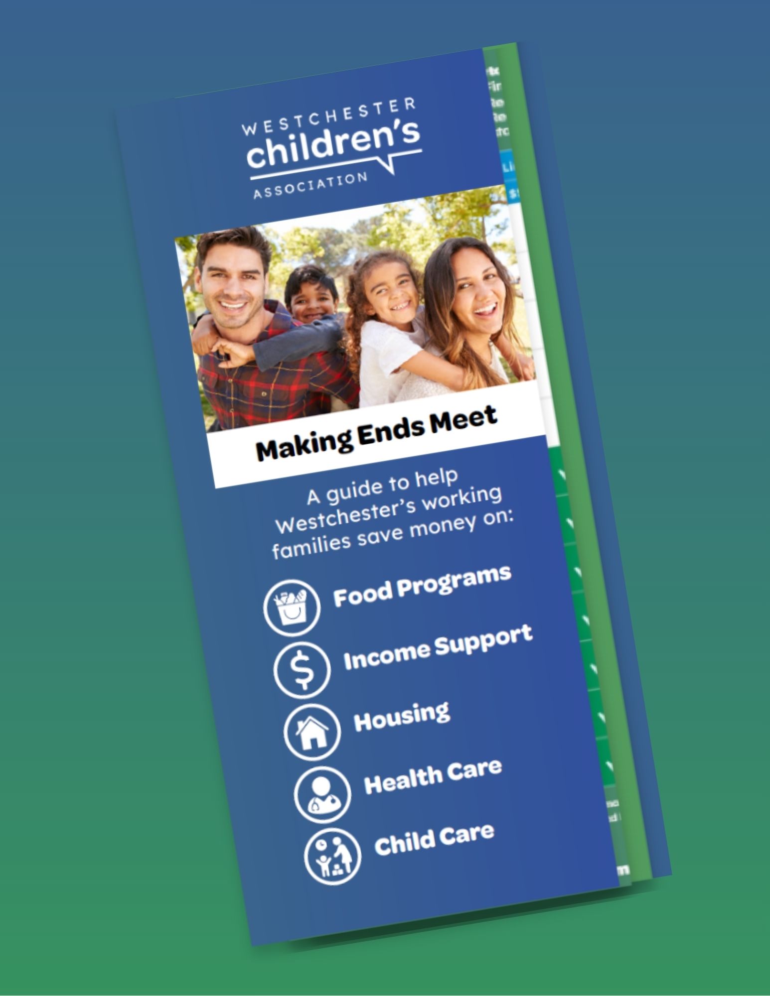 Making Ends Meet. Westchester County. Social Services. Westchester Children's Association. Programs. Children and families