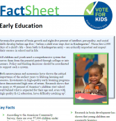 Vote for Kids Early Education Fact Sheet